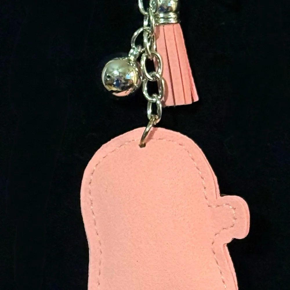 Pink Rhinestone Ghost Keychain - Picture 3 of 5